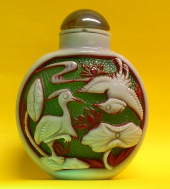 Tabati�re � d�cor d'oiseaux